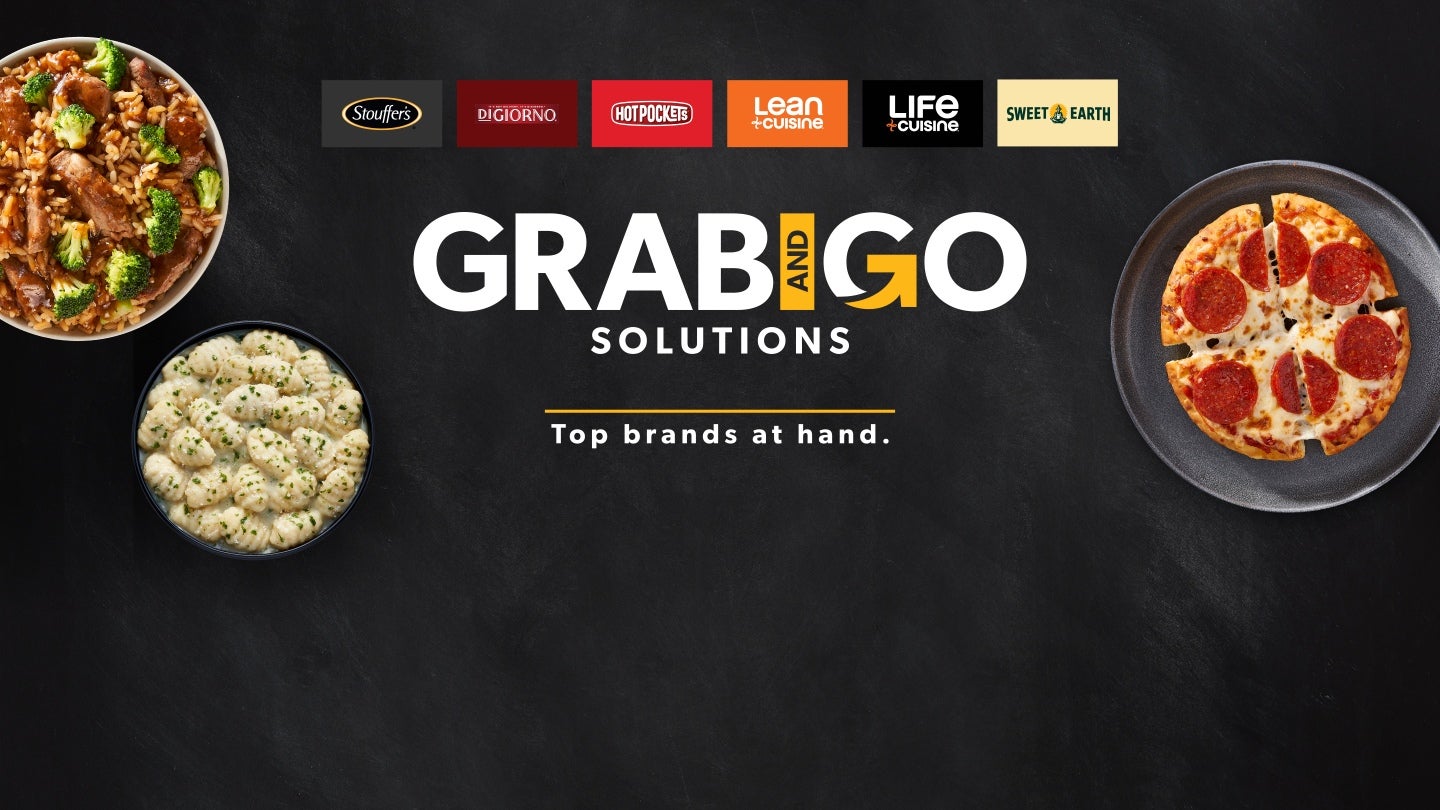 grab and go header image with product listing