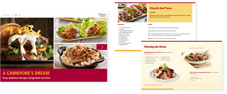 Nestlé Professional Beef &amp; Pork Recipe eBook