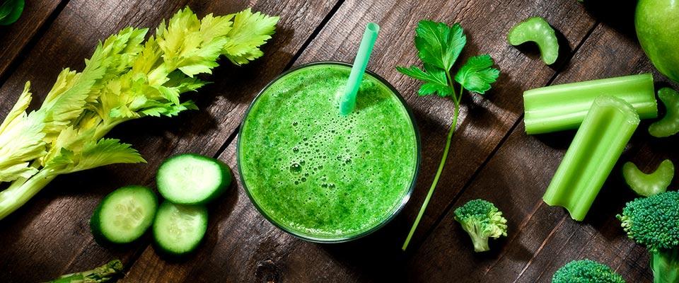 Vegetables and green juice