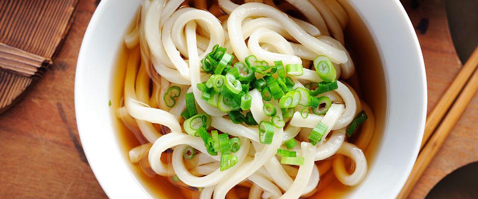 Bowl of udon noodles