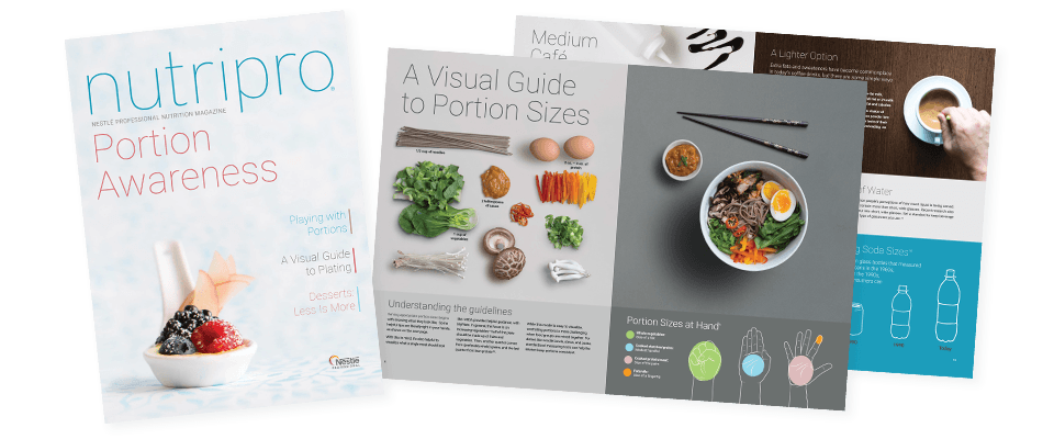 Nutripro: Portion Awareness Magazine Cover and Interior