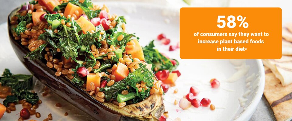 Plant Forward Stuffed Eggplant