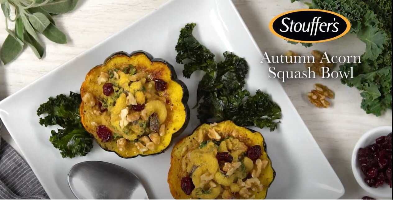 autumn acorn squash bowl