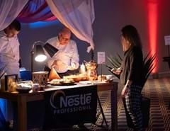Two Nestle chefs prepare delicious food at the conference in 2020