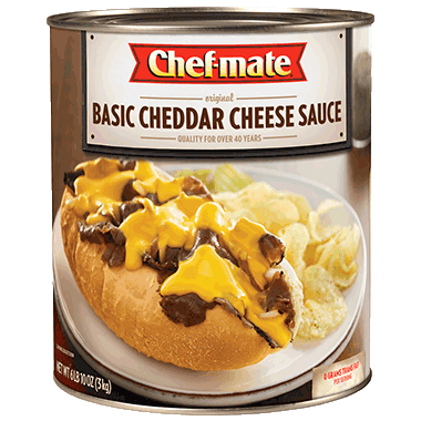 chef-mate basic cheddar cheese sauce 6-106oz nestle professional food service