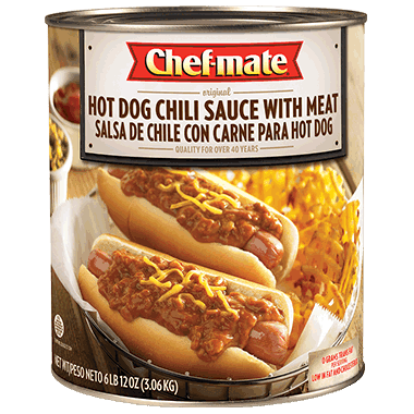 chef-mate hot dog chili sauce with meat 6-108oz nestle professional food service