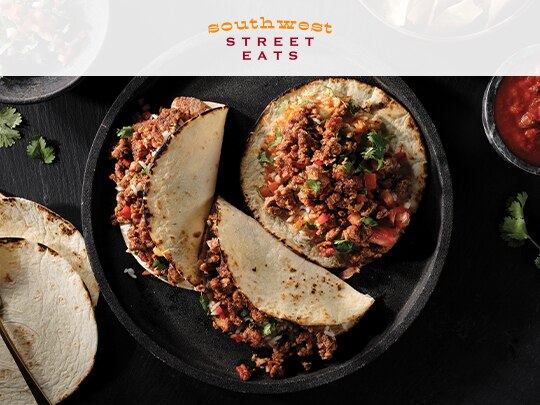 Soft tacos on a plate