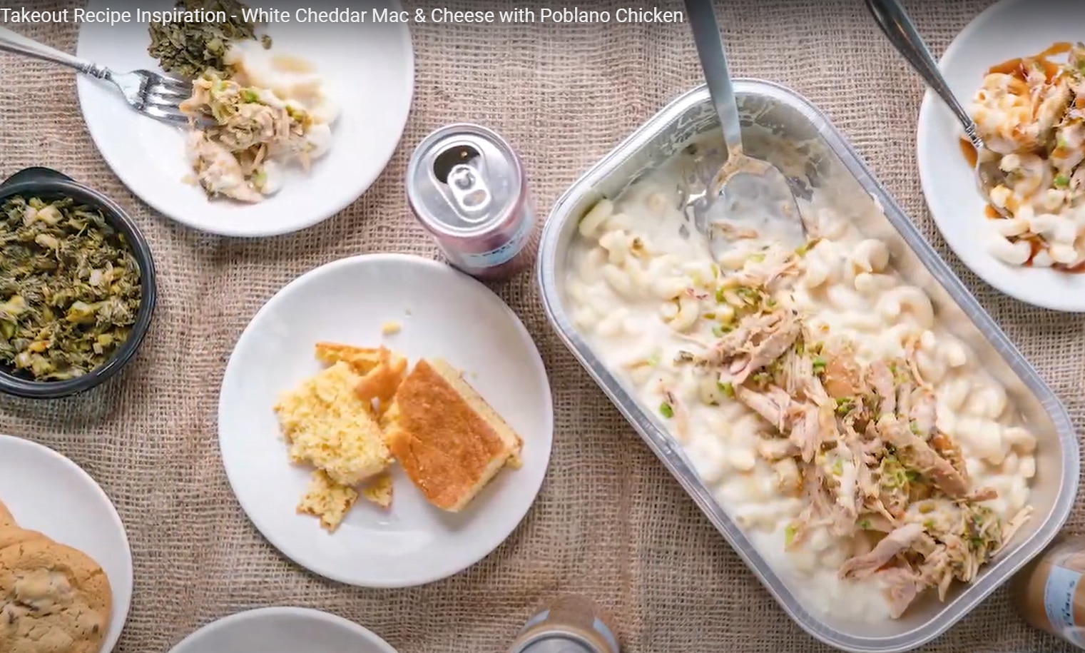 White Cheddar Mac and Cheese Poblano Chicken Video