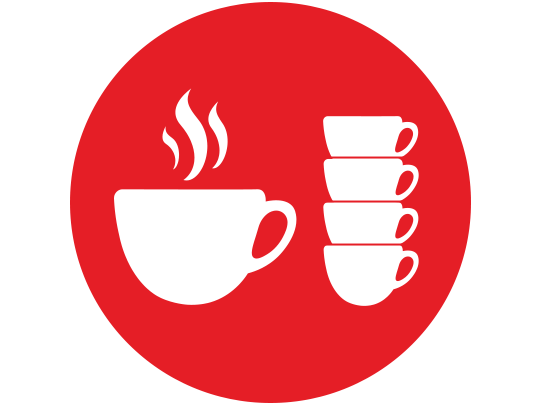 coffee mug with smaller mugs