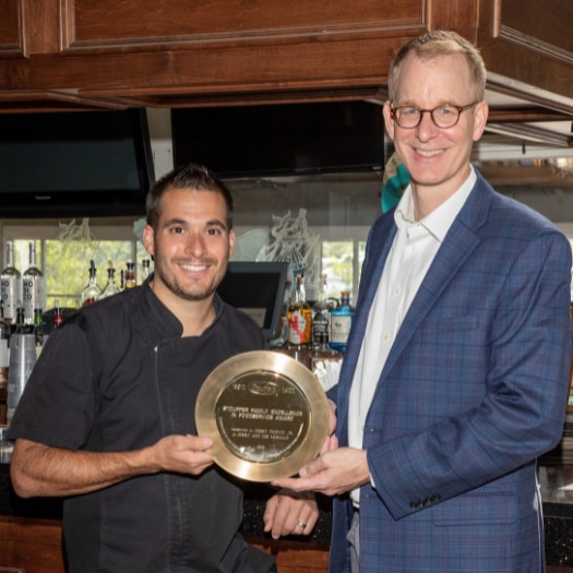 Restaurant owner receives gold award from Stouffer's brand manager