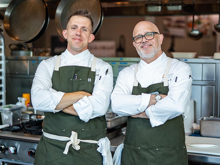 Two chefs in the kitchen