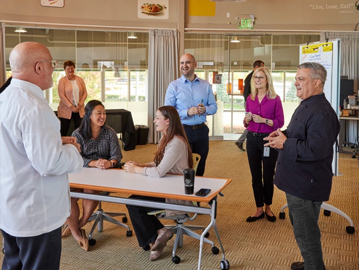 Custom brand team in a meeting