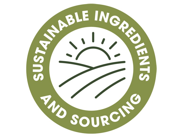 Sustainable ingredients and sourcing icon