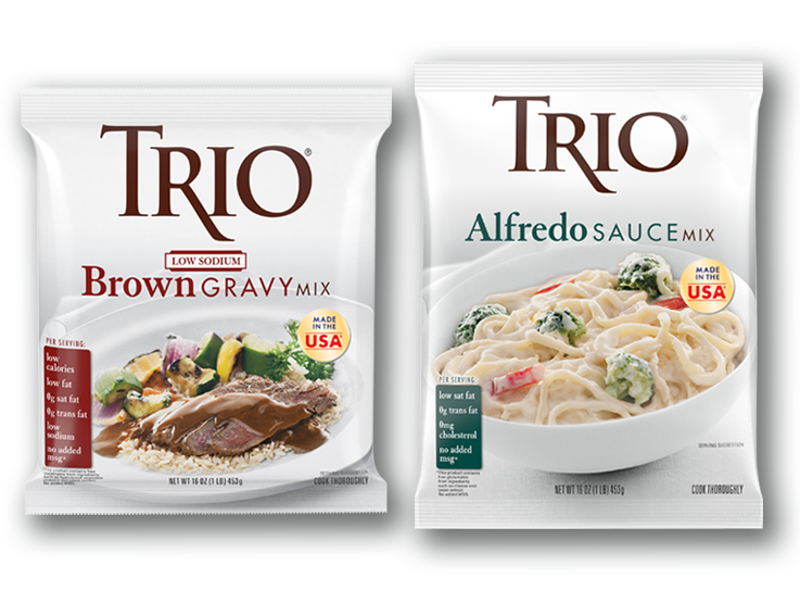 Trio Samples of Alfredo and Brown Gravy