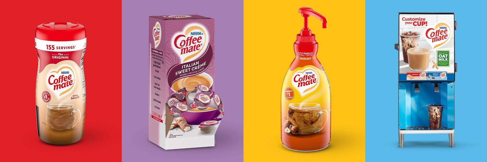 coffee mate powders singles and pumps