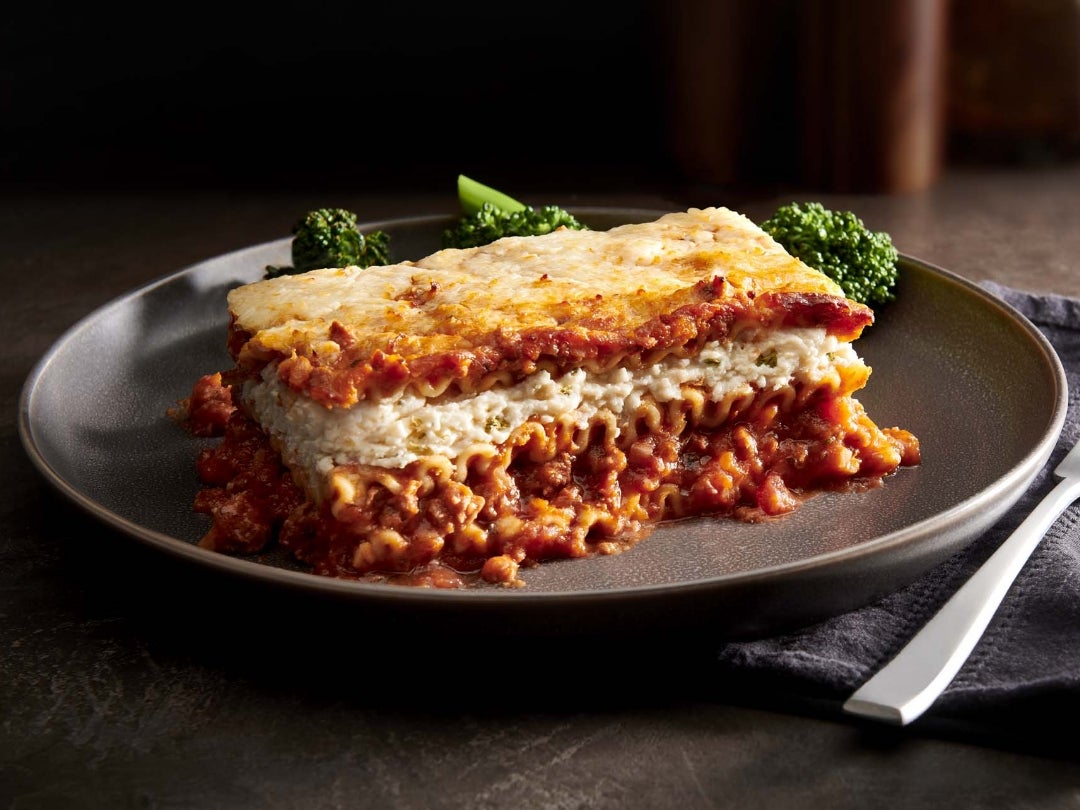 Stouffers lasagna with meat sauce on plate