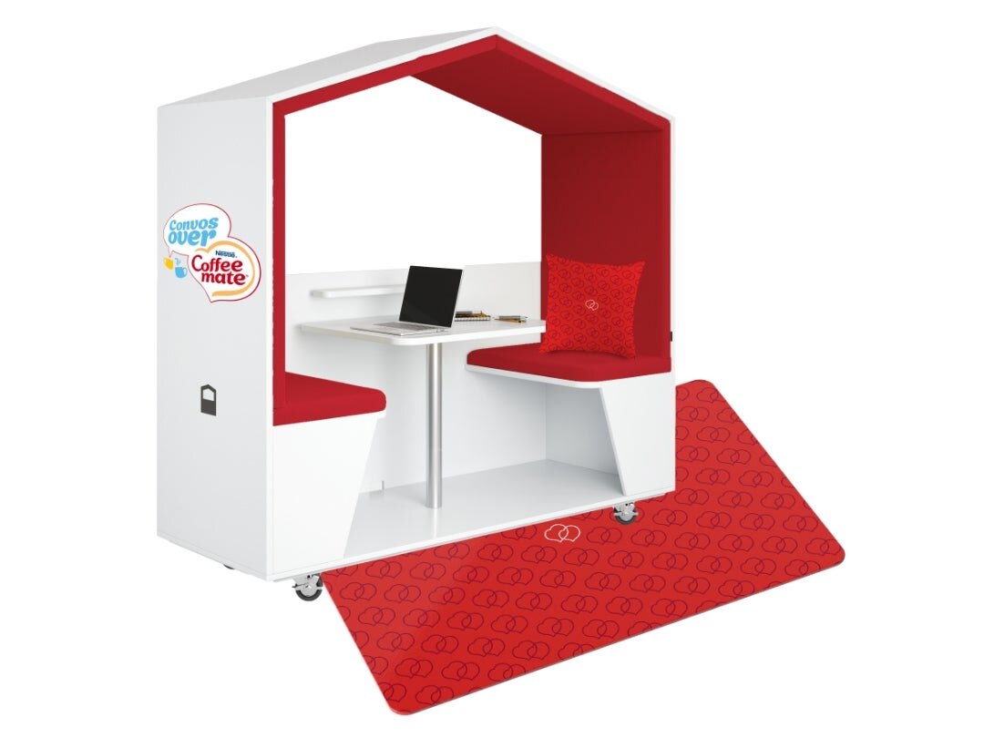 Coffee mate convos over coffee conversation pod