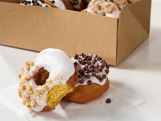 Libby's pumpkin in donuts with toppings