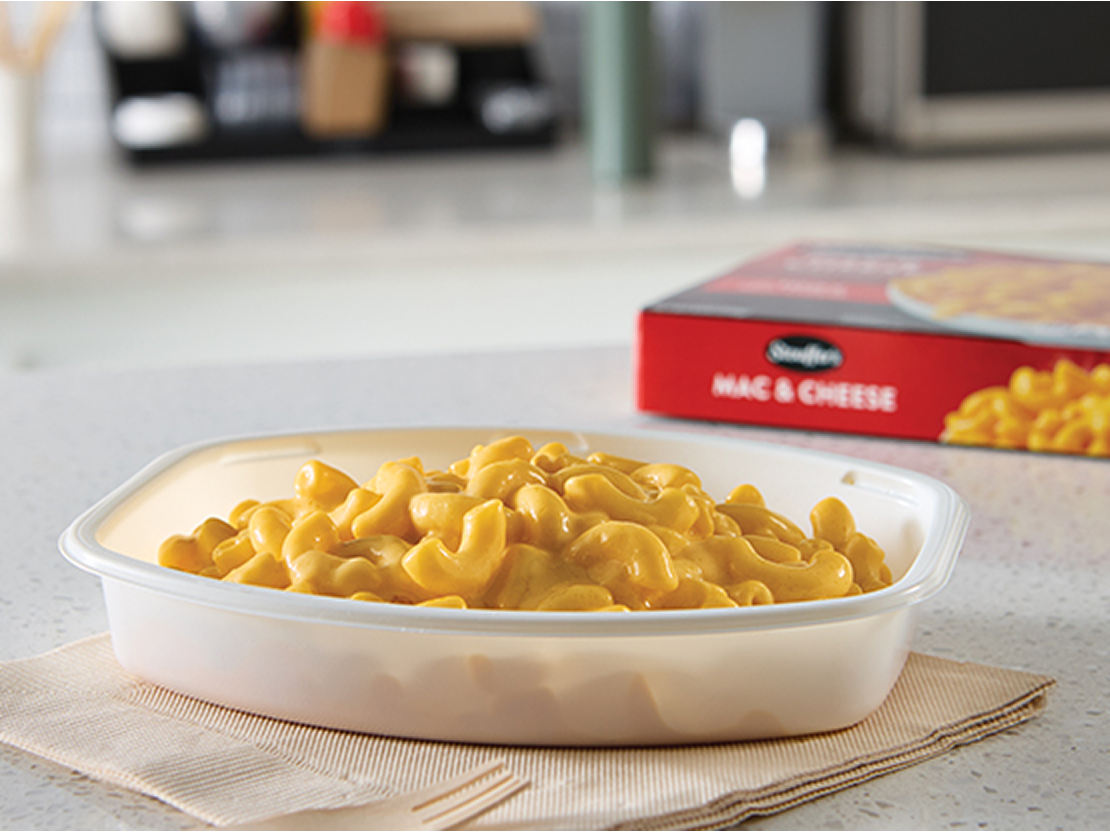 Stouffers frozen meal cooked on napkin