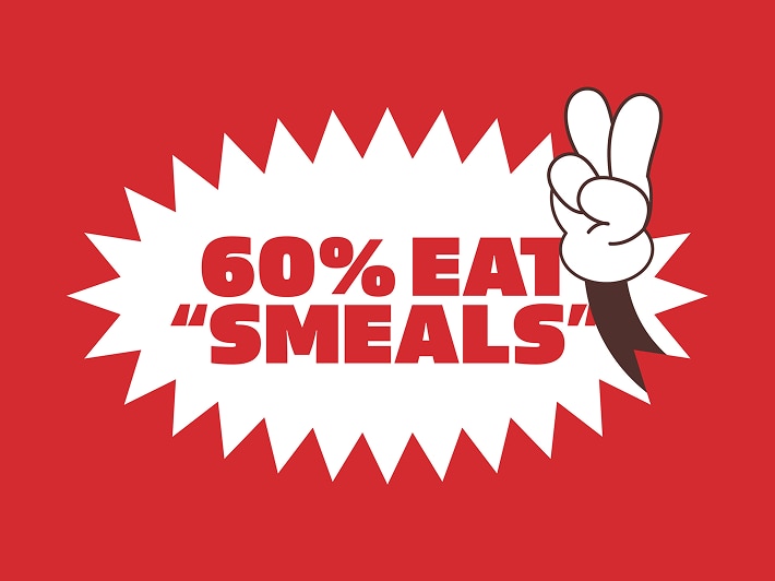 60 percent Hot Pockets