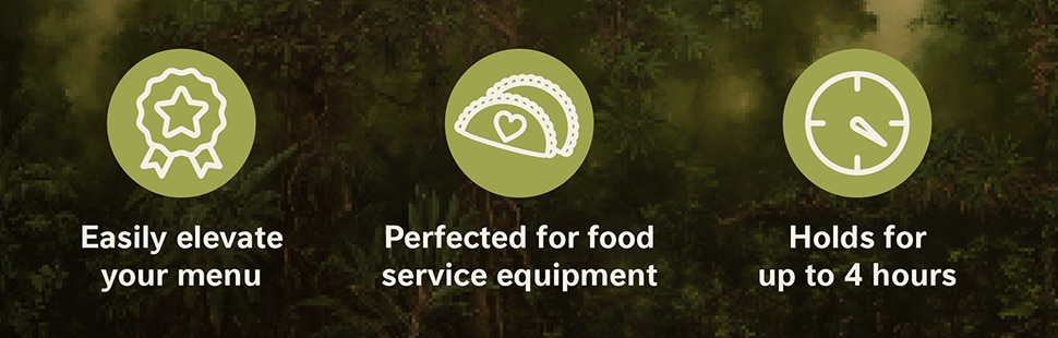 TOMA Empanadas elevate your menu, are perfect for foodservice equipment &amp; hold for up to 4 hours