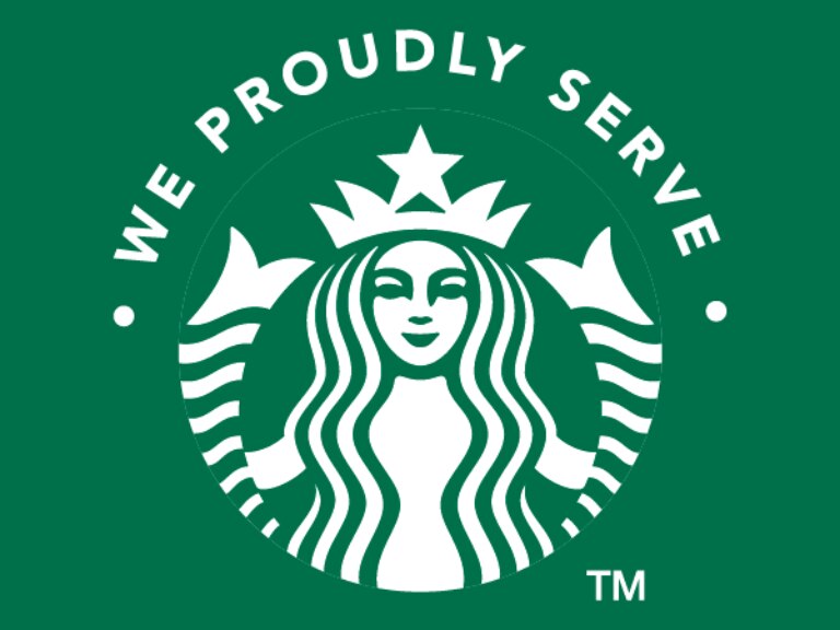 Starbucks logo we proudly serve
