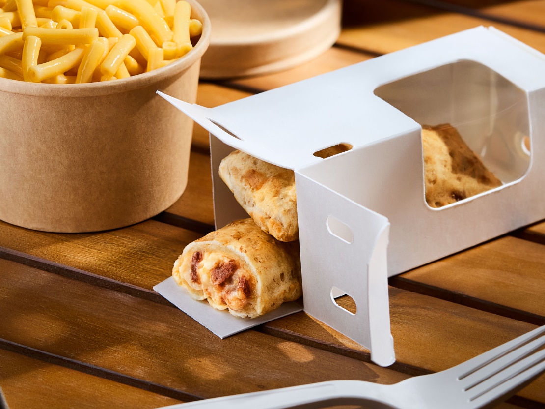 An open box with savory Stix inside