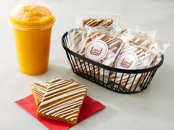 loaded protein bars with beverage