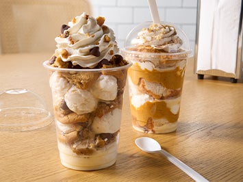 cookie dough trifles in cup