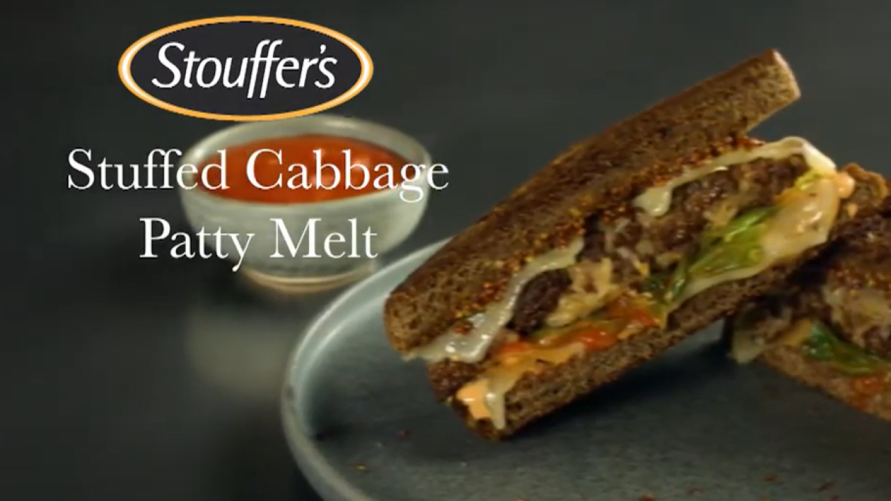 Stouffers Stuffed Cabbage Patty Melt Video