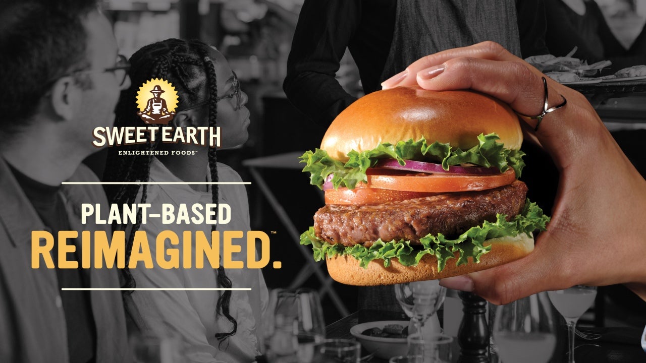 Sweet Earth Burger in Hand image for video