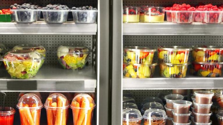 Refrigerated section with grab and go options