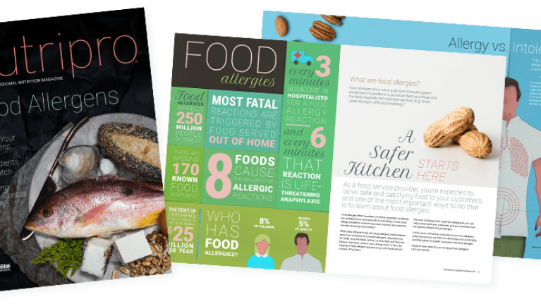 Nutripro: Food Allergens Magazine Cover and Interior