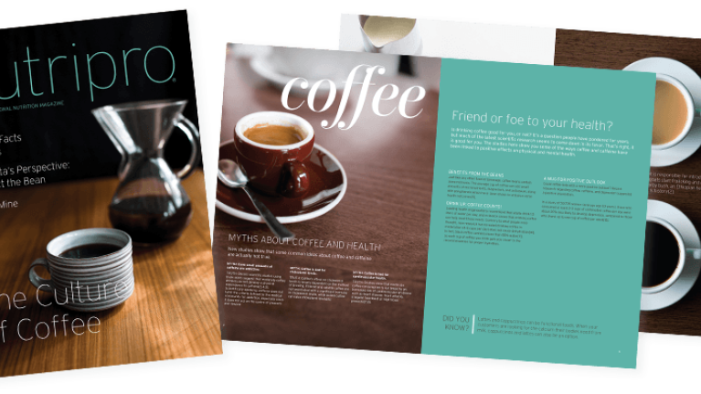 The Culture of Coffee Nutripro Magazine Cover and Interior
