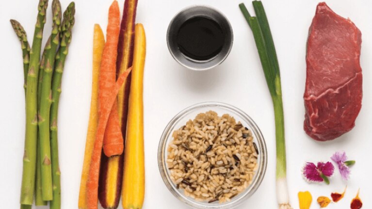 Food on white surface