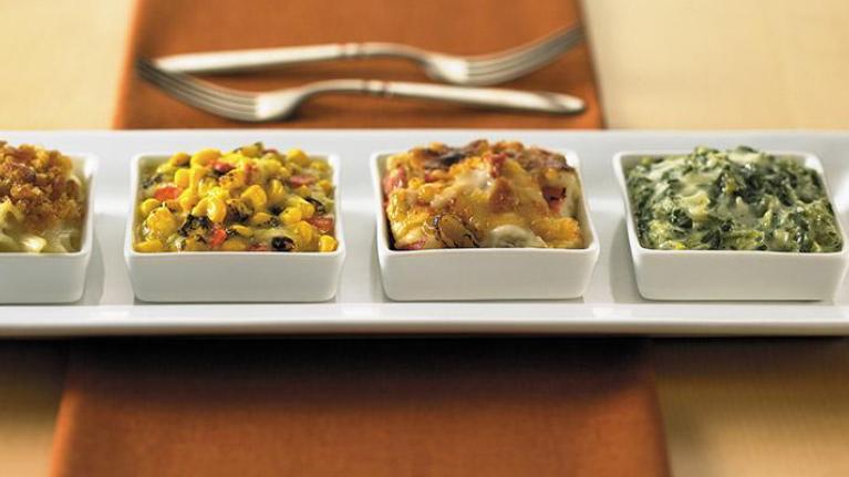 Flight of side dishes