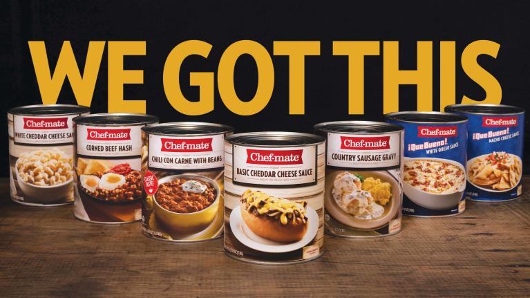 Chef-mate cans with we got this header