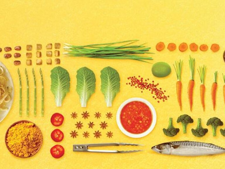 Image montage of foods with global flavors
