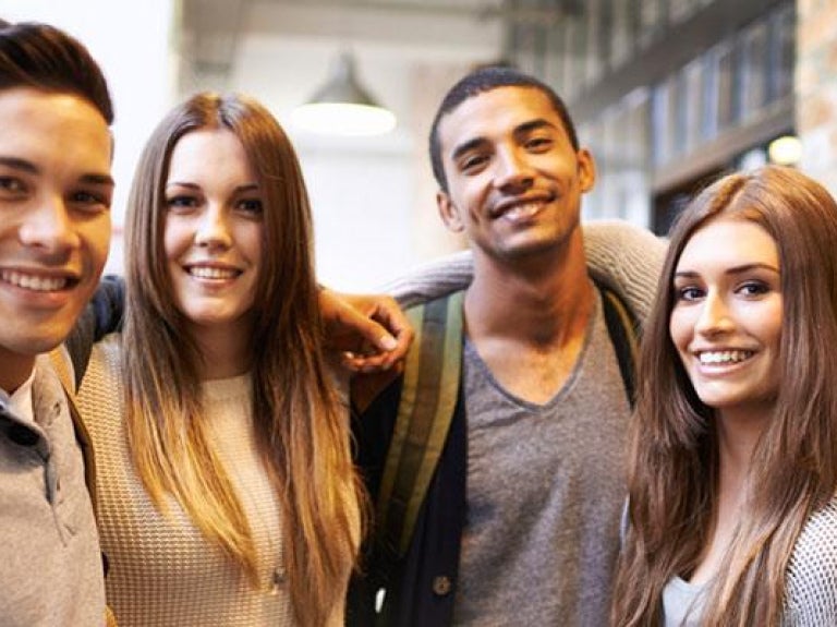 Group of college students