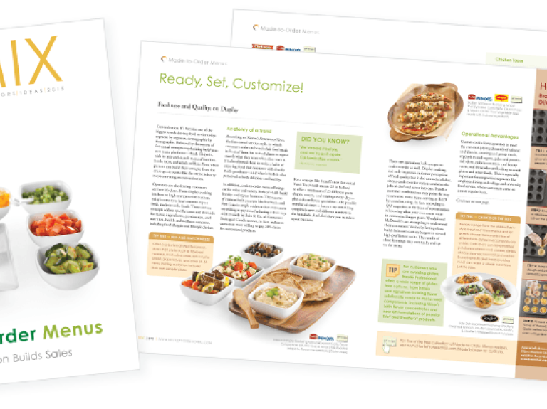 Made To Order Menus Mix Magazine Cover and Interior