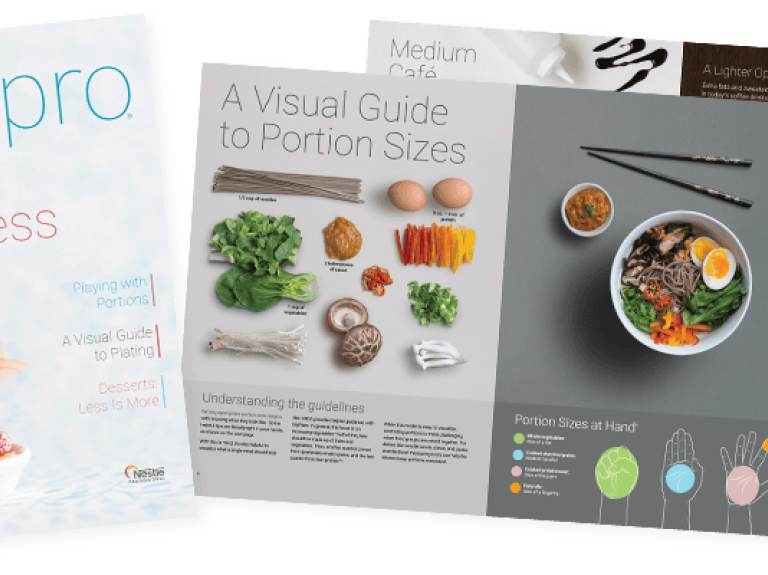 Nutripro: Portion Awareness Magazine Cover and Interior