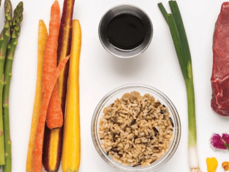 Food on white surface