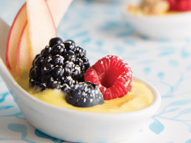 Spoon of dessert