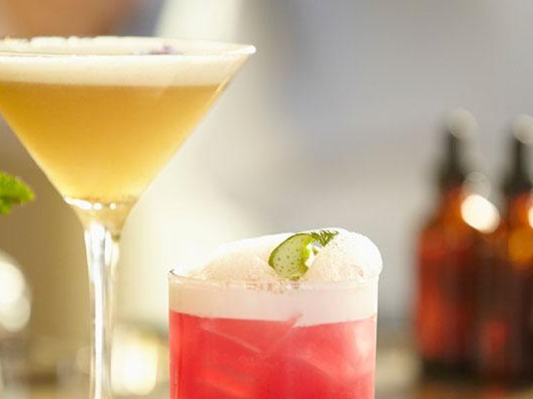 Colorful signature cocktails
