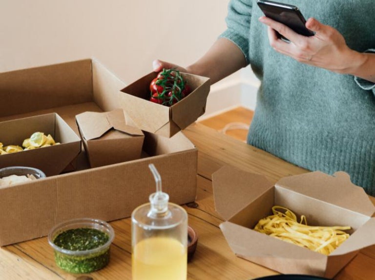 opening up a meal kit