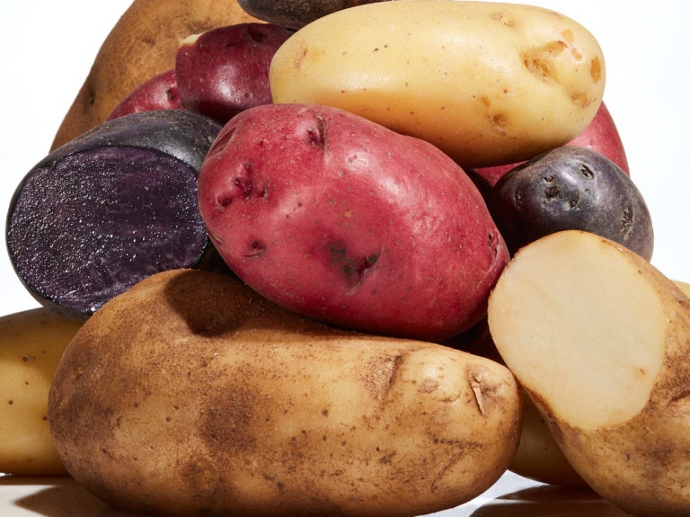 pile of various potatoes