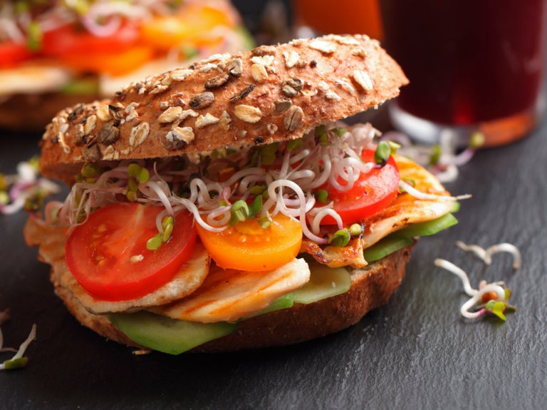Close up healthy sandwich