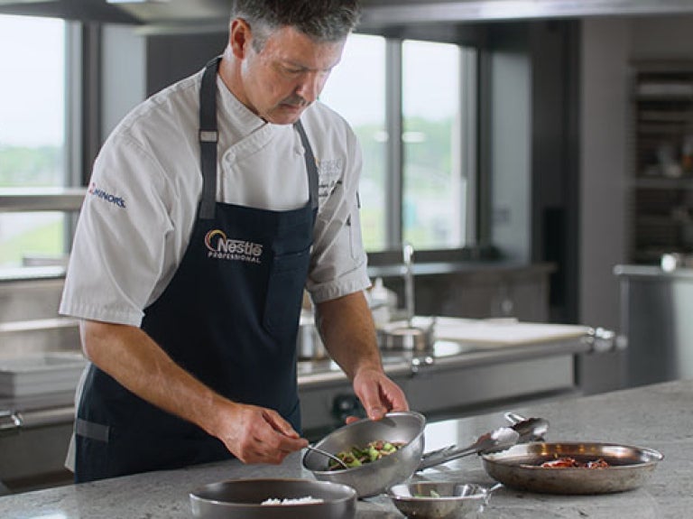 Chef preparing meal