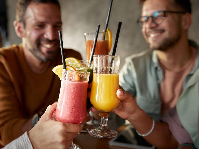 Friends gathering for drinks