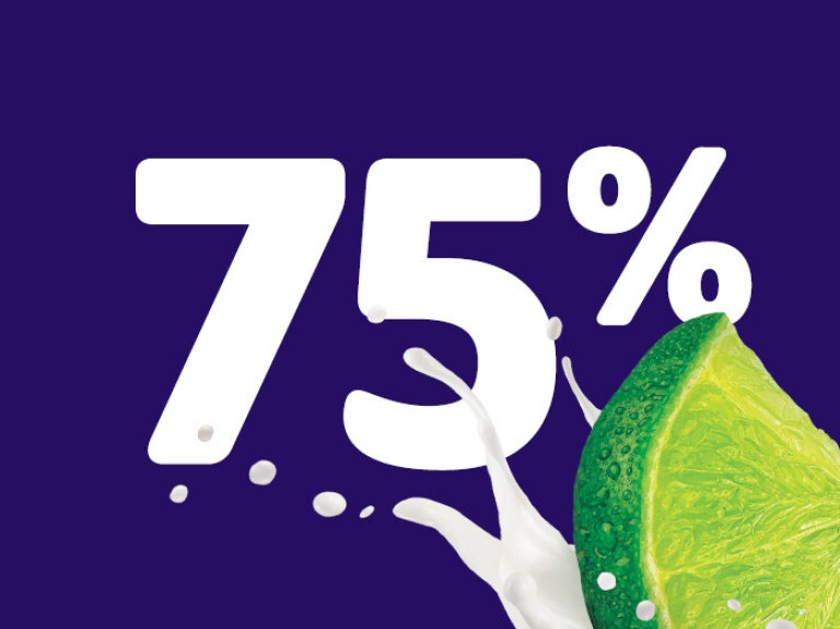 A lime slice with 75% juice on it, showcasing its vibrant green color and the refreshing citrus flavor it holds